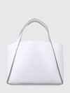 faux leather bag with micro stud logo