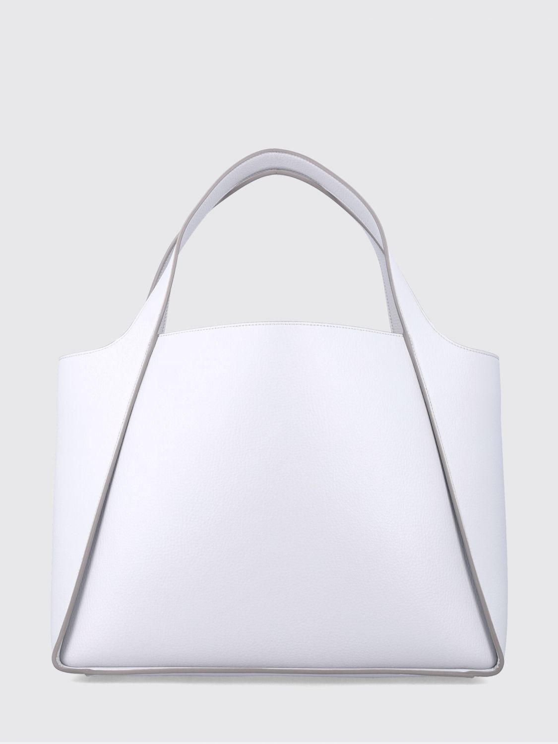 faux leather bag with micro stud logo