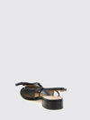valet du roi leather and mesh nylon ballerinas