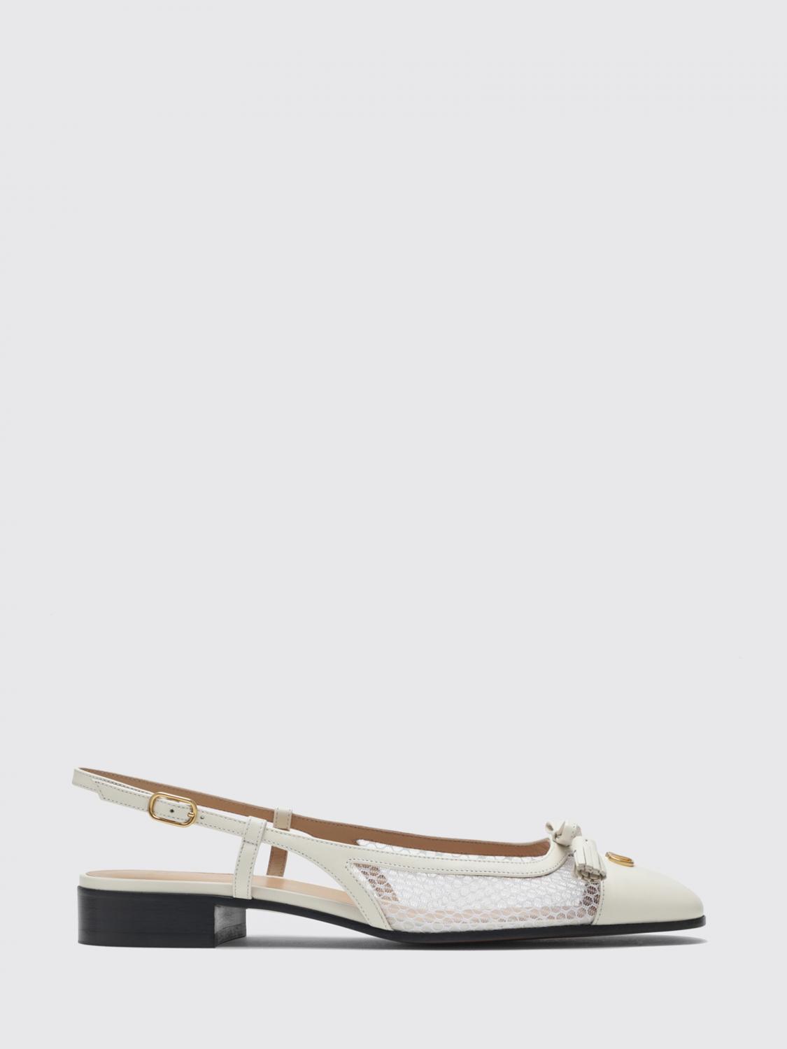 valet du roi leather and mesh nylon ballerinas