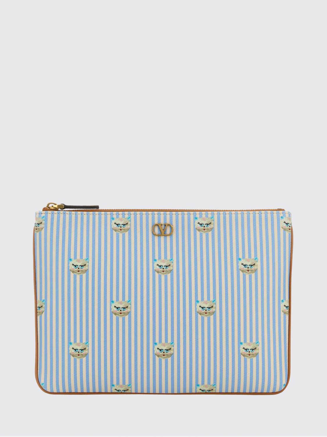 le chat de la maison grained leather pouch