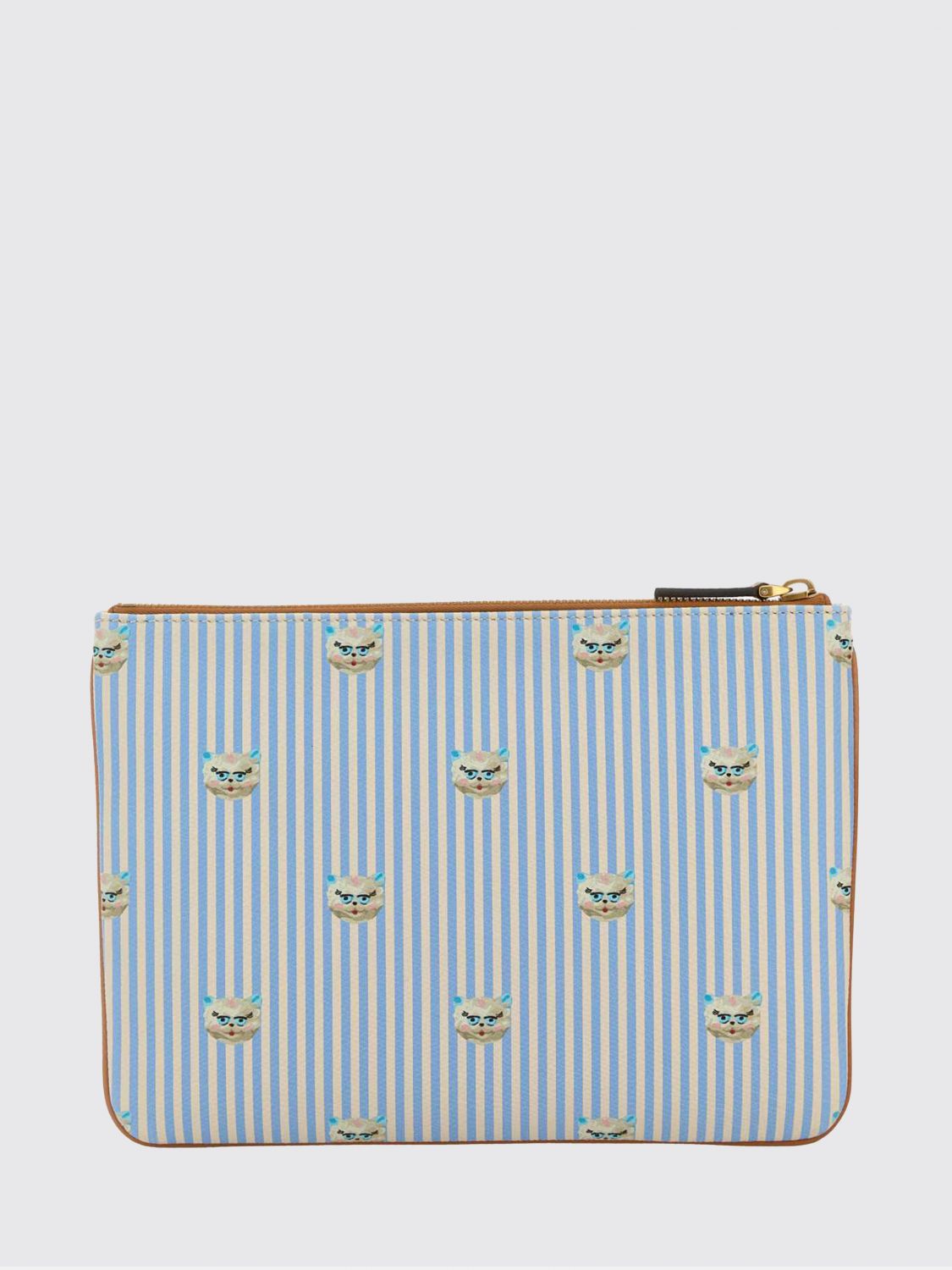le chat de la maison grained leather pouch