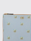 le chat de la maison grained leather pouch