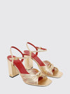 annet laminated leather sandals