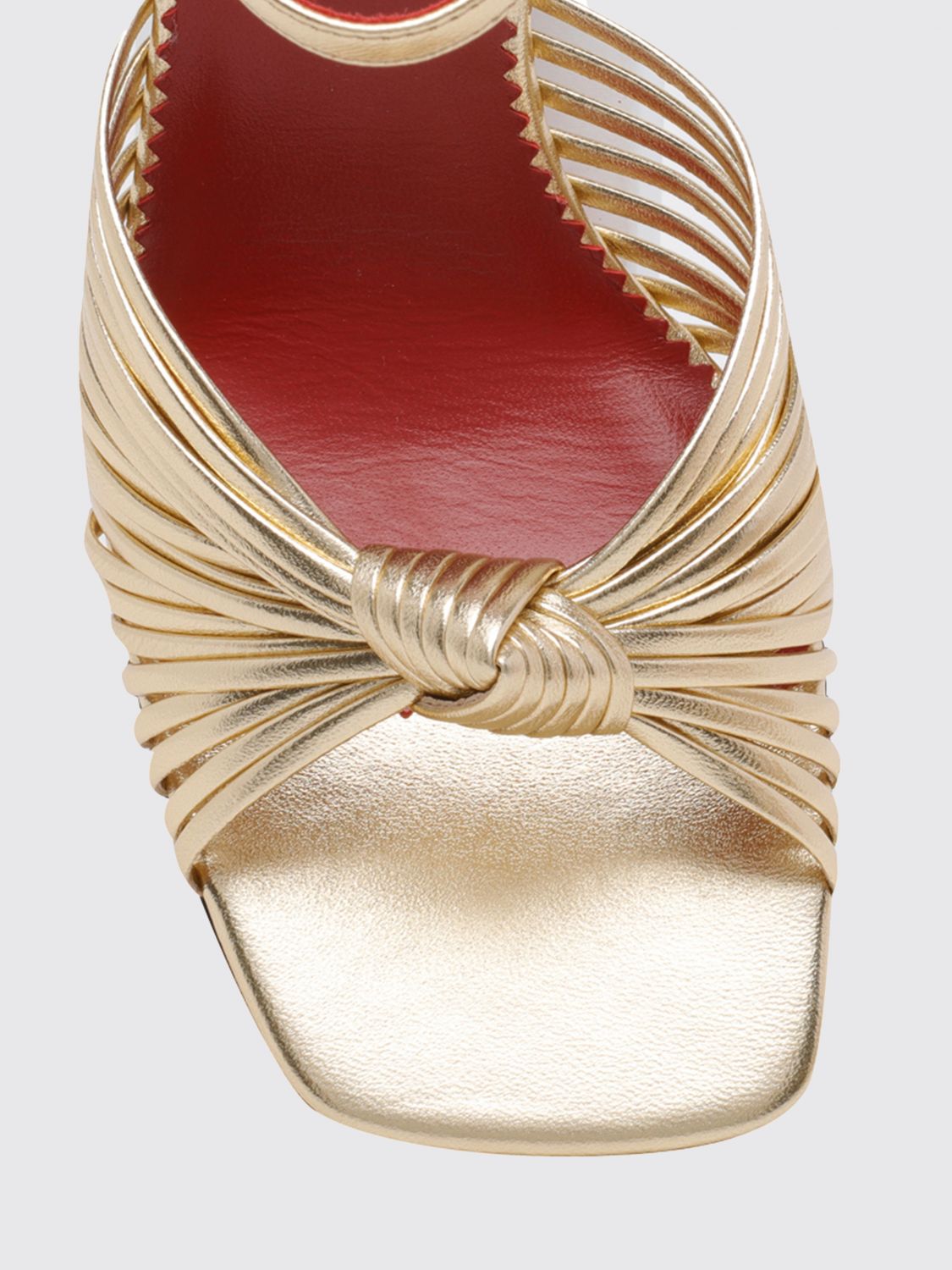 annet laminated leather sandals
