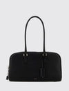 padlock grained leather bag