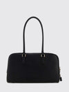 padlock grained leather bag