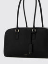 padlock grained leather bag