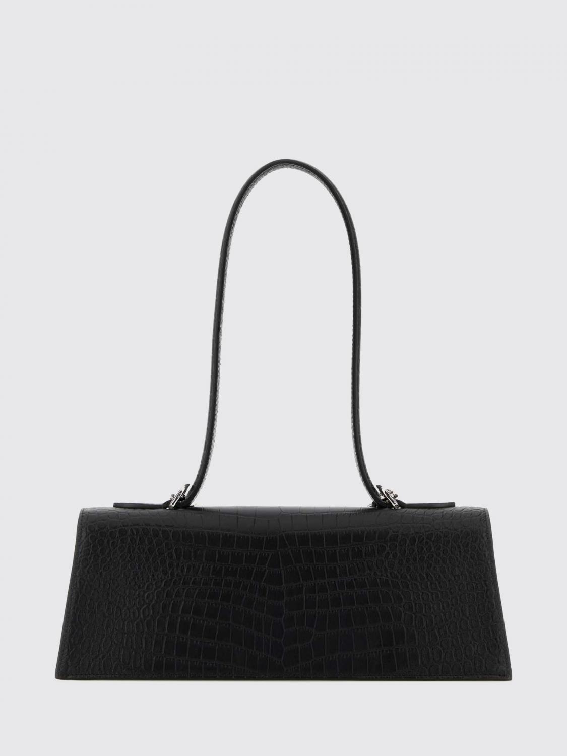 jewelled croc-print leather bag