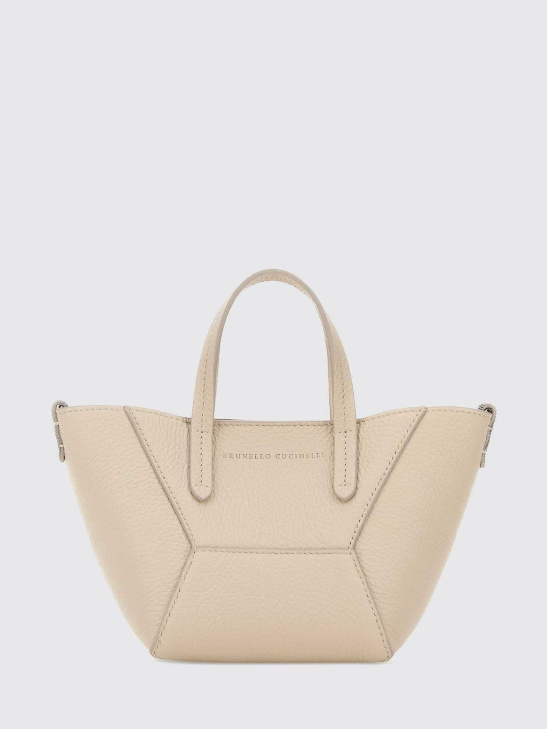 BRUNELLO CUCINELLI OS bc duo grained leather tote bag