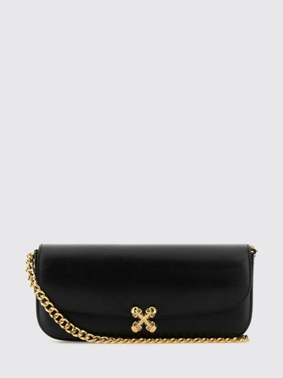 skull flower leather bag