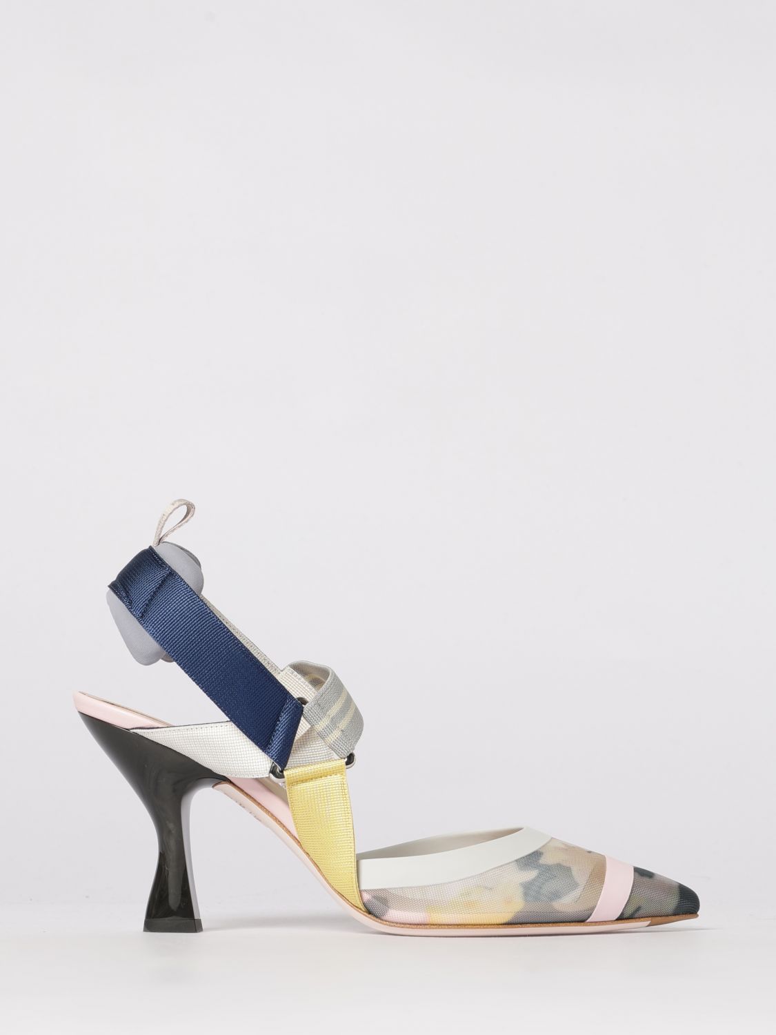 colibrì slingback pumps in bouquet print nylon