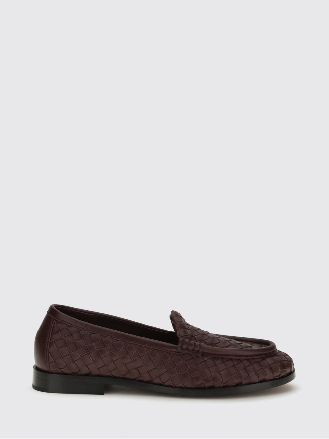BOTTEGA VENETA 37 silenzio intrecciato leather loafers