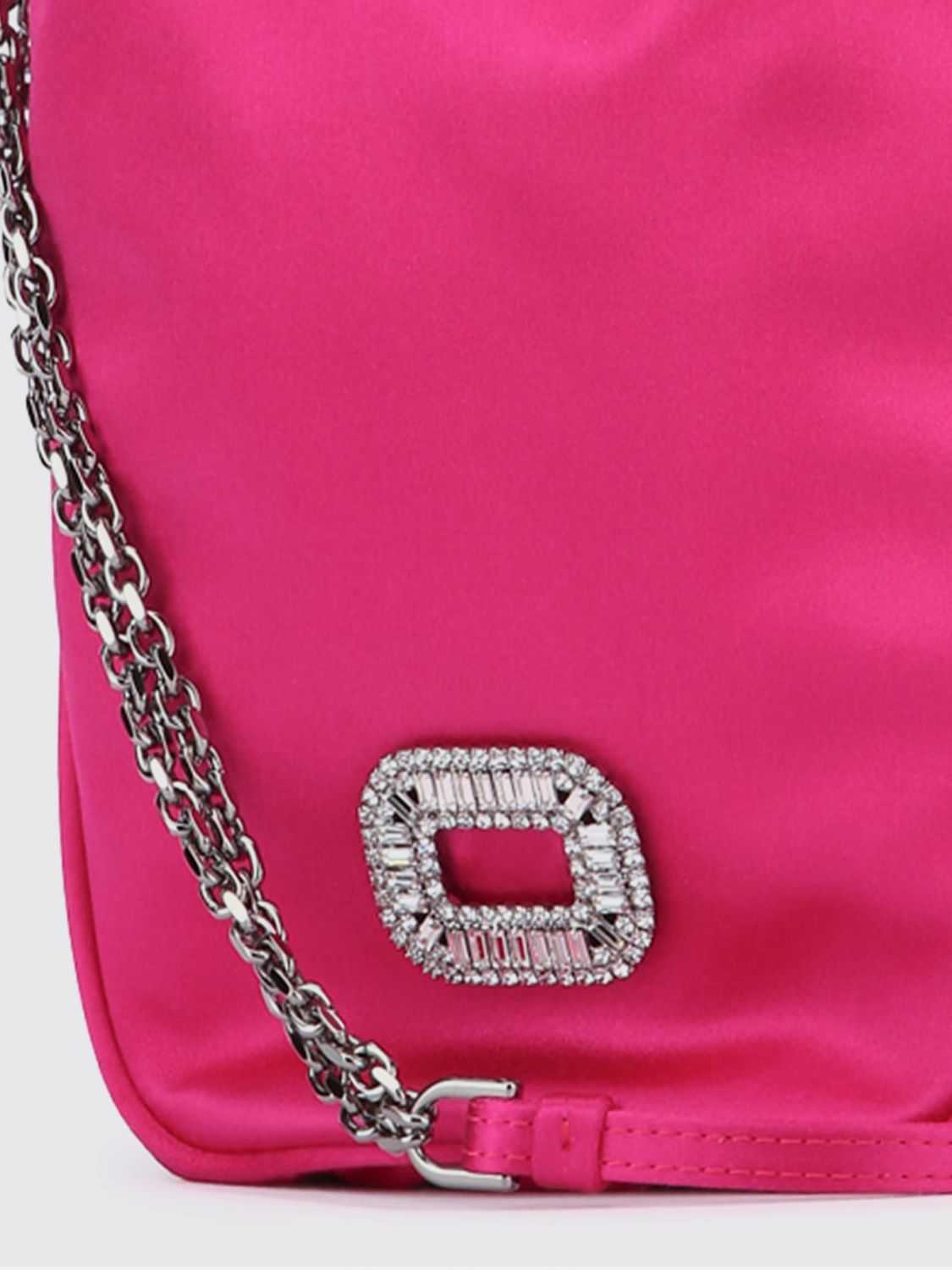 nano pilgrim satin bag with jewel buckle