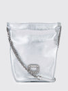 nano pilgrim laminated leather bag with jewel buckle