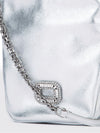 nano pilgrim laminated leather bag with jewel buckle