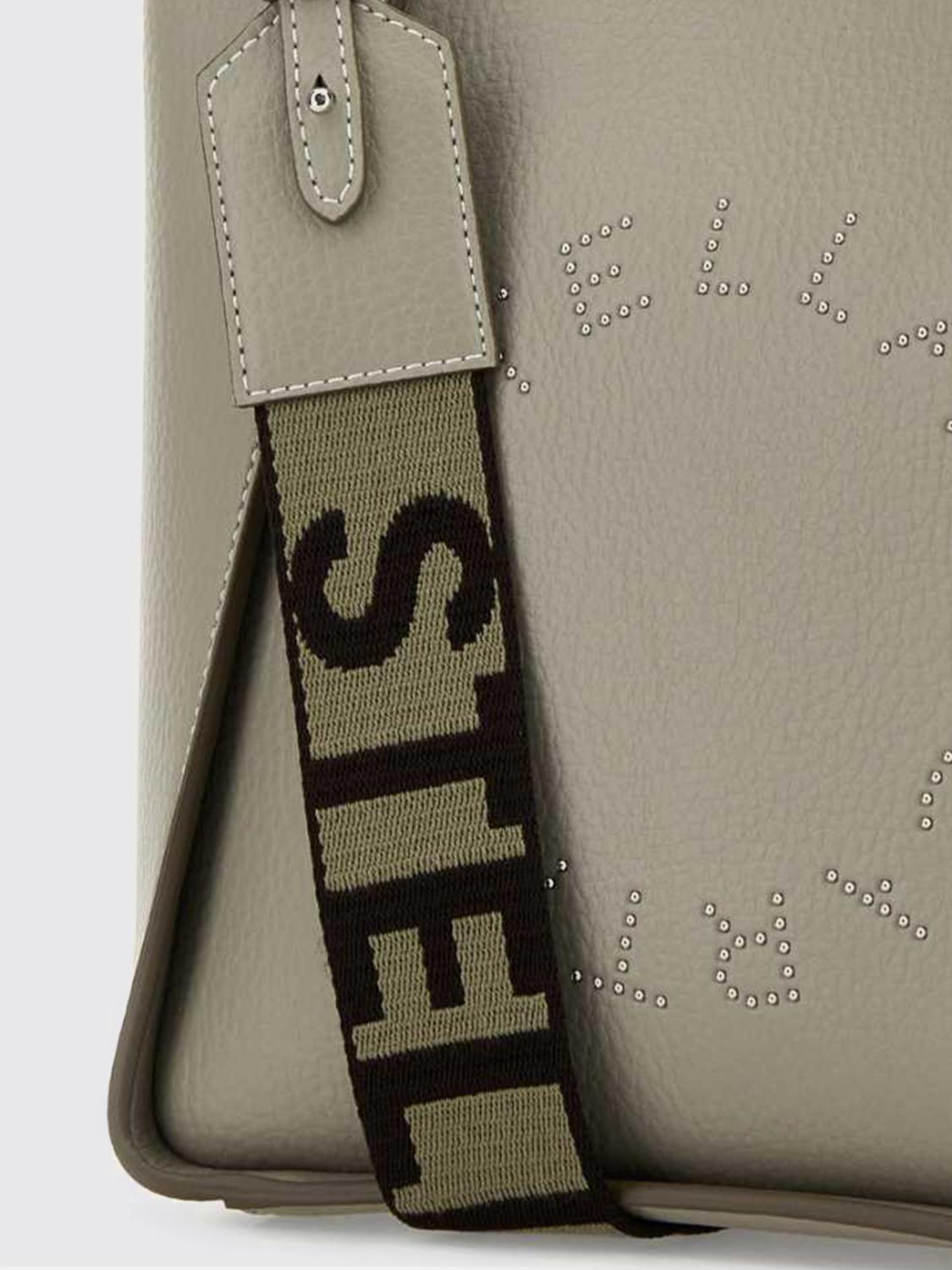 grained faux leather bag with micro brooch logo