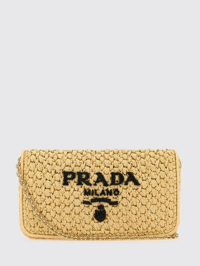 Triangle-logo Woven Shoulder Bag