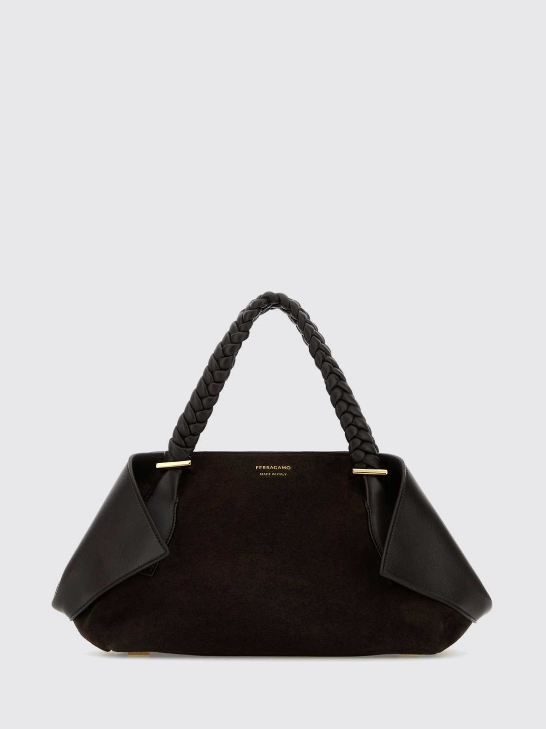 leather and suede handbag