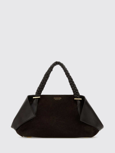 leather and suede handbag