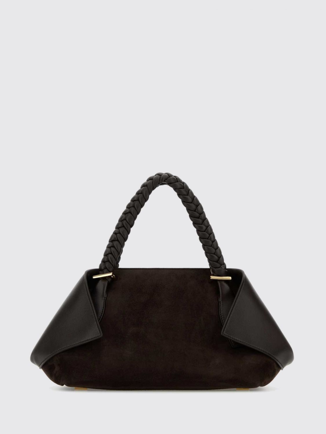 leather and suede handbag
