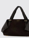 leather and suede handbag