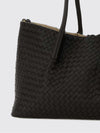pinacoteca woven leather bag