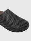 precious net mules in perforated leather with monile