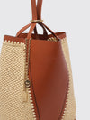 chloé spin bag in crochet raffia and leather