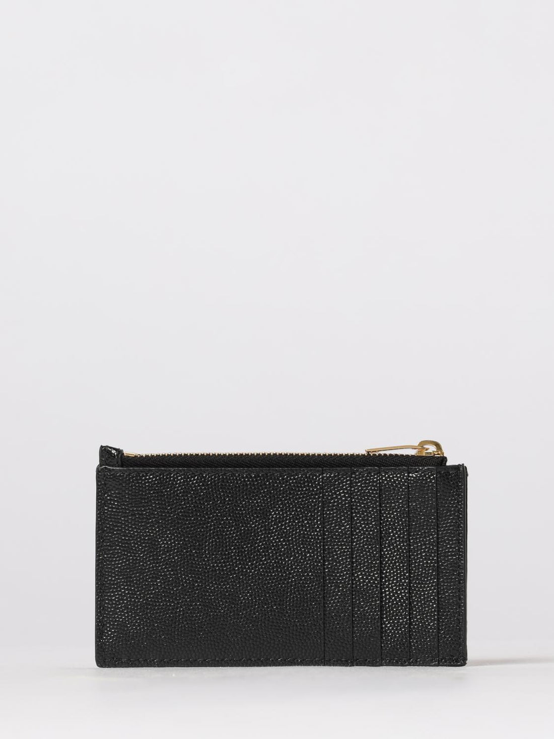 SAINT LAURENT OS cassandre grain de poudre leather credit card holder