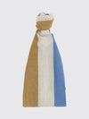 striped cotton blend scarf with ysl monogram