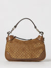 suede bag with embossed gg monogram