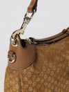 suede bag with embossed gg monogram