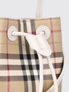 coated cotton bucket bag in vintage check print