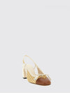 valet du roi raffia and leather slingback