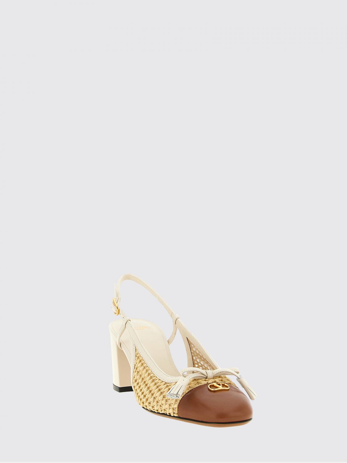 valet du roi raffia and leather slingback