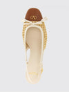 valet du roi raffia and leather slingback