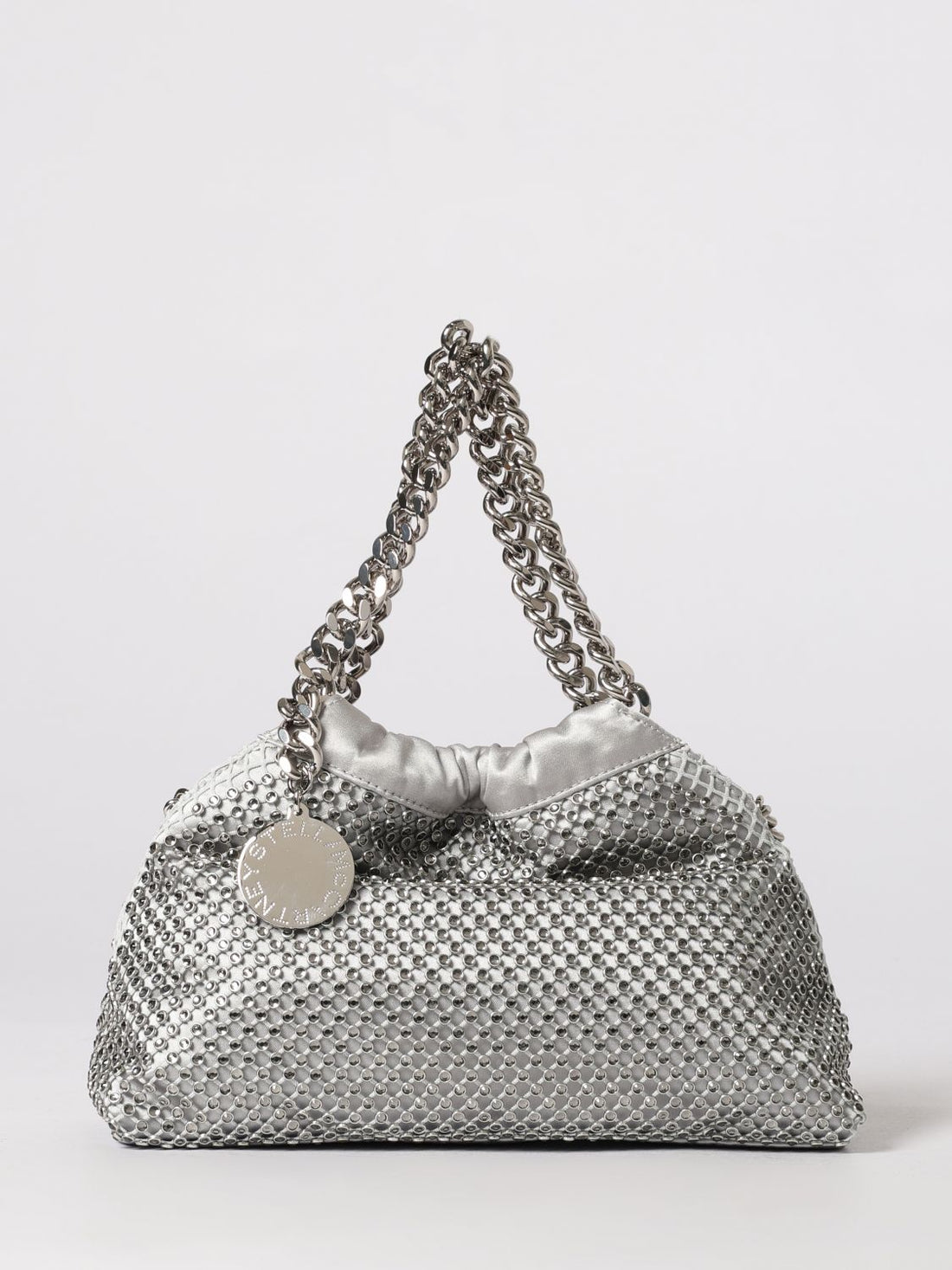 STELLA MCCARTNEY OS falabella bag in satin with rhinestones