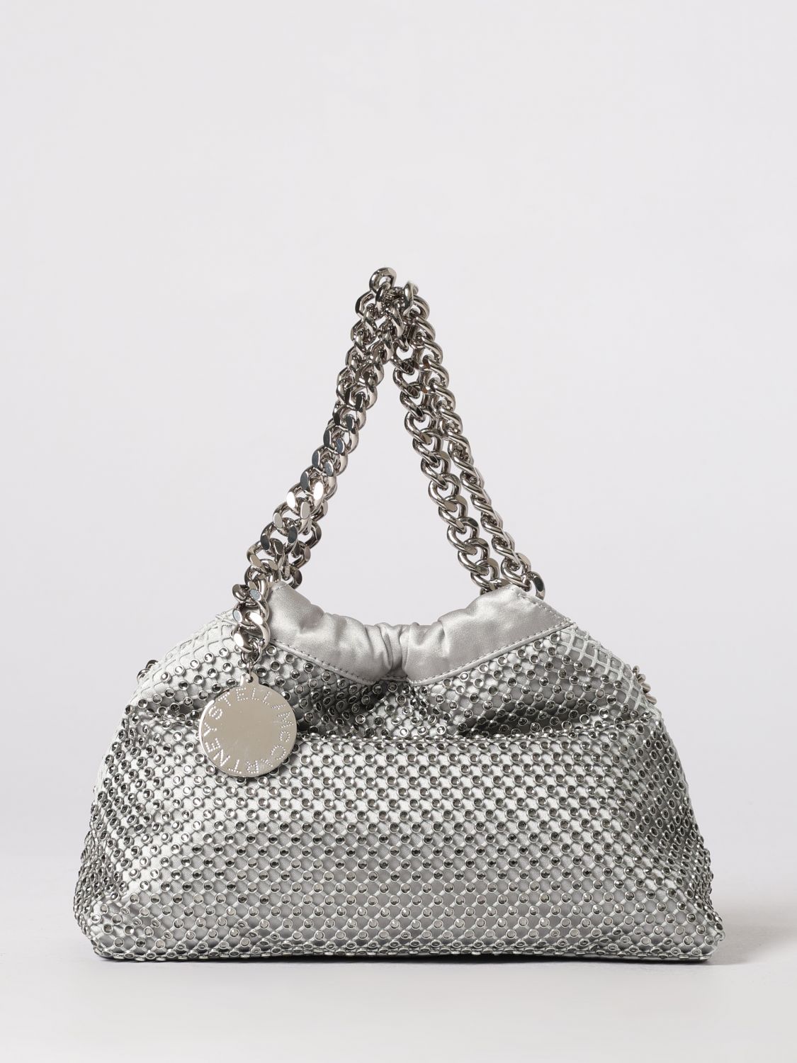falabella bag in satin with rhinestones