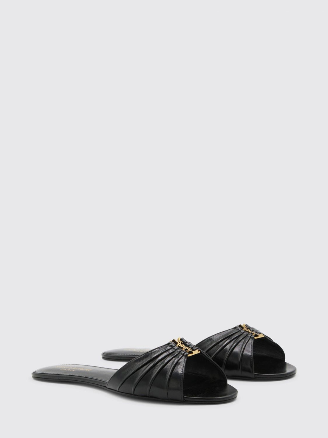 SAINT LAURENT 38 babylone leather mules