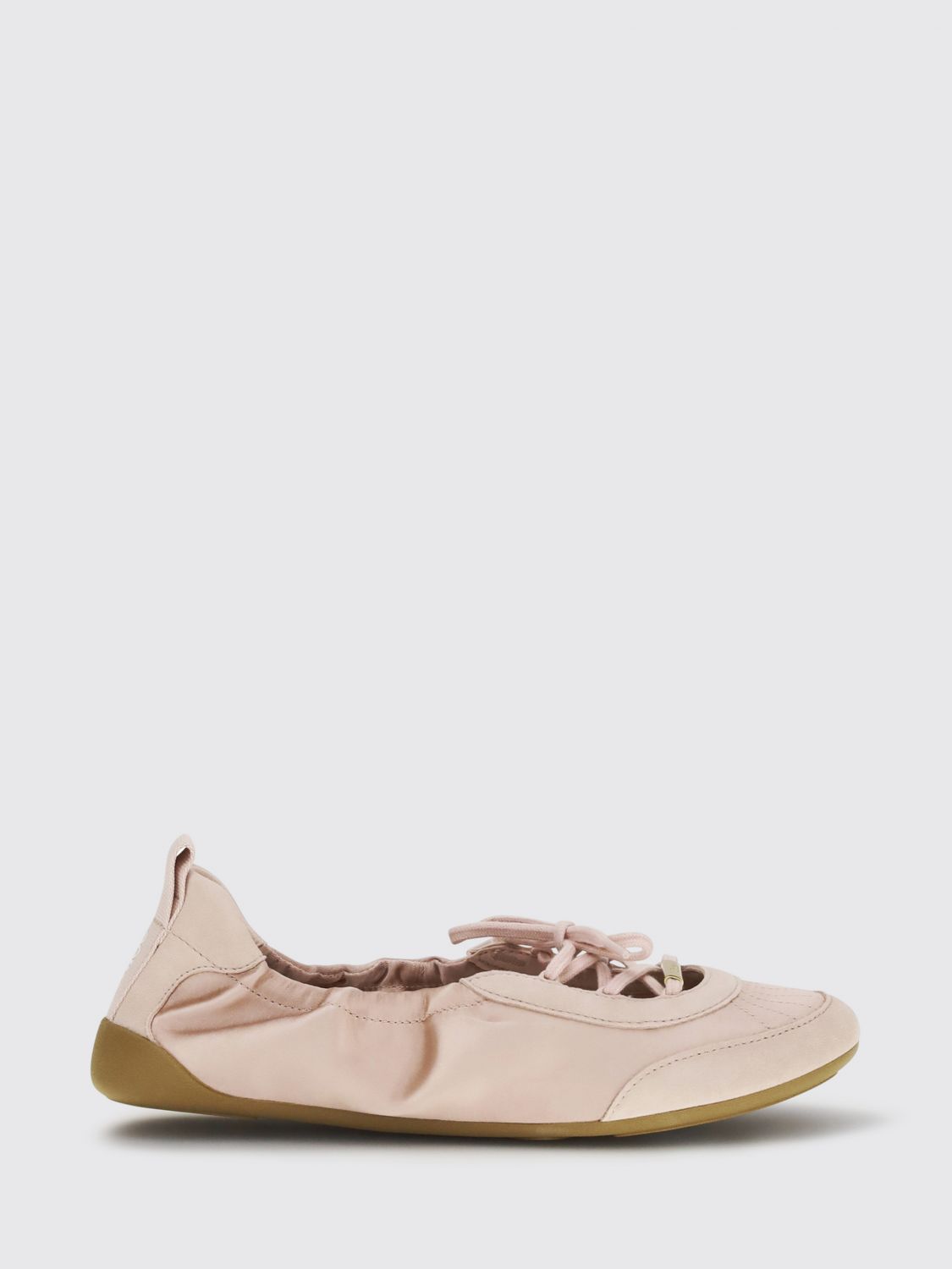 chloé kick nylon and suede ballerina flats