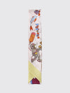 graphic print silk twill bandeau