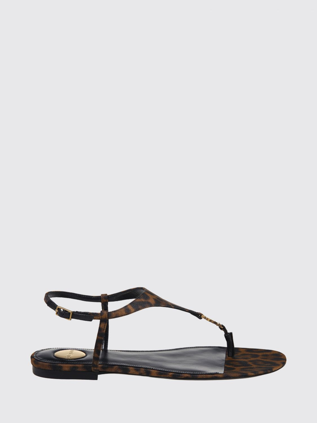 SAINT LAURENT 36 cassandra animal print viscose sandals