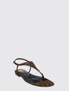 cassandra animal print viscose sandals