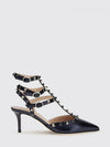 rockstud leather pumps
