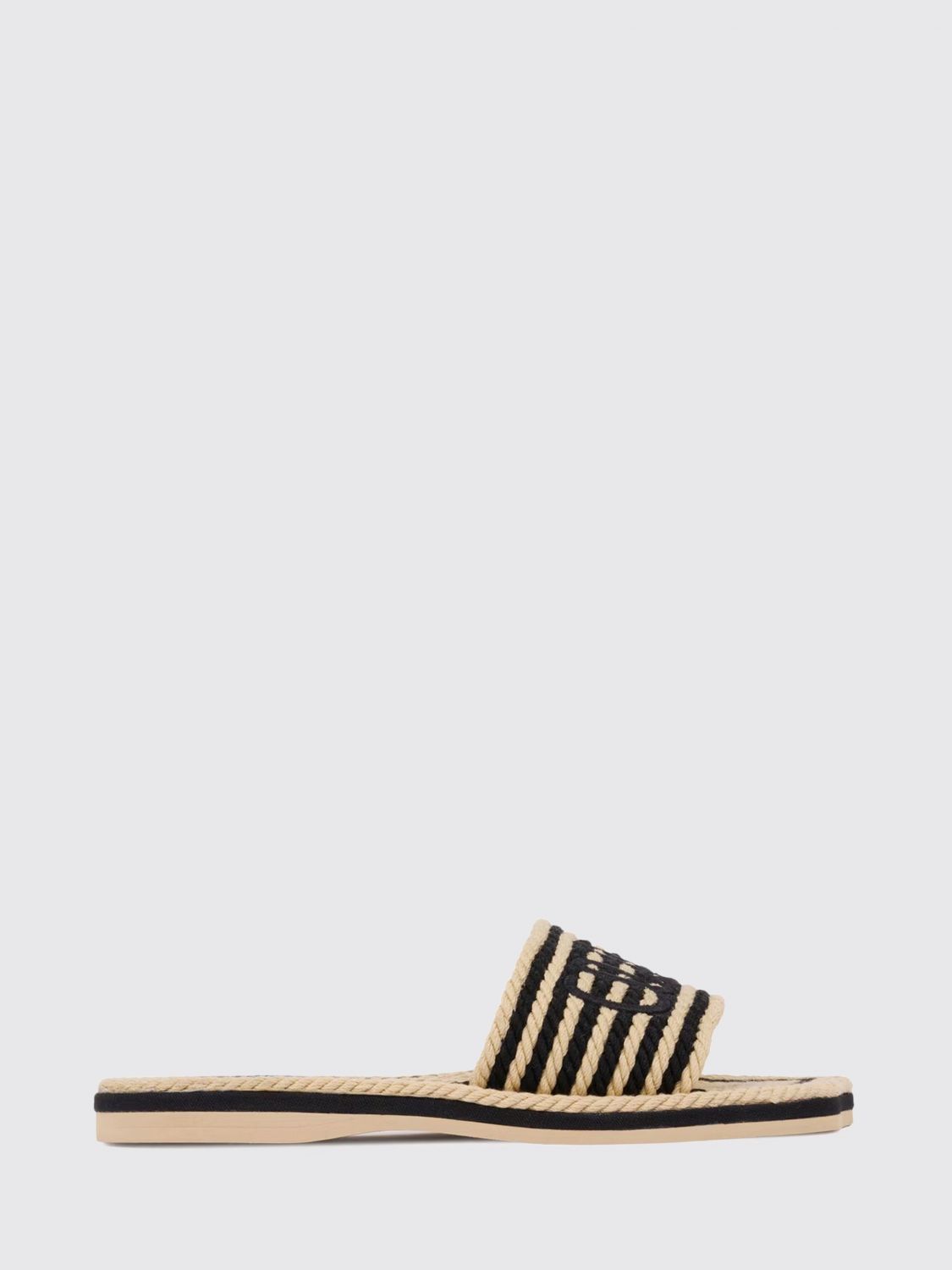 striped woven rope sliders chloé