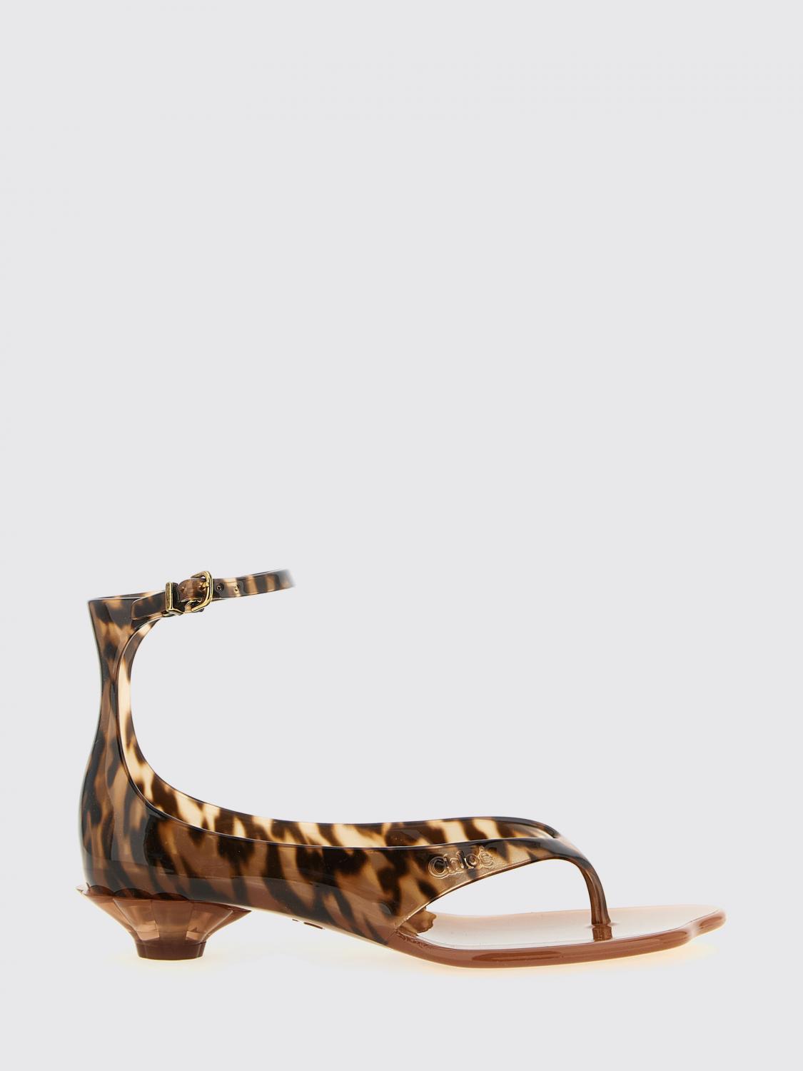 jelly pvc animal print sandals chloé
