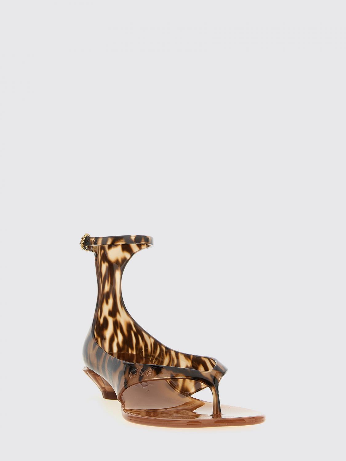 jelly pvc animal print sandals chloé