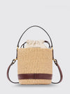 charms raffia and leather bucket bag chloé