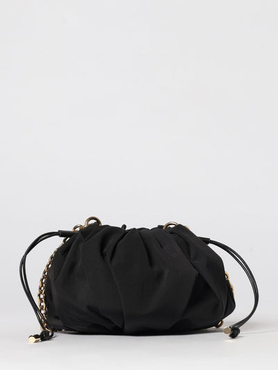 chloé plissé ruched fabric clutch